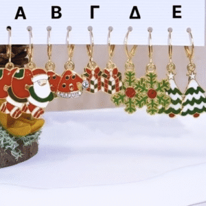 Χριστουγεννιάτικα σκουλαρίκια από ανοξείδωτο ατσάλι