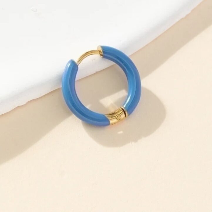 Κρικάκια από ανοξείδωτο ατσάλι χρώματος μπλε