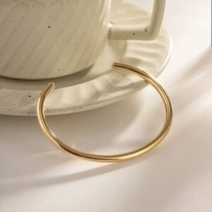 Χειροπέδα Απλή Από Ανοξείδωτο Ατσάλι Σε Χρώμα Χρυσό