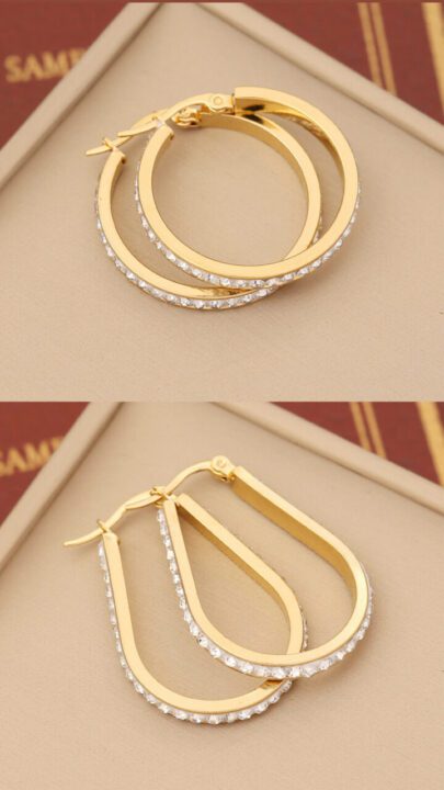 ΣΚΟΥΛΑΡΙΚΙΑ ΑΠΟ ΑΝΟΞΕΙΔΩΤΟ ΑΤΣΑΛΙ ΧΡΩΜΑ ΧΡΥΣΟ ΣΕ 2 ΣΧΗΜΑΤΑ